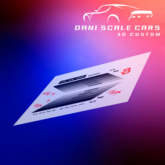 Decals Drift Bride 1/64 Hot Wheels