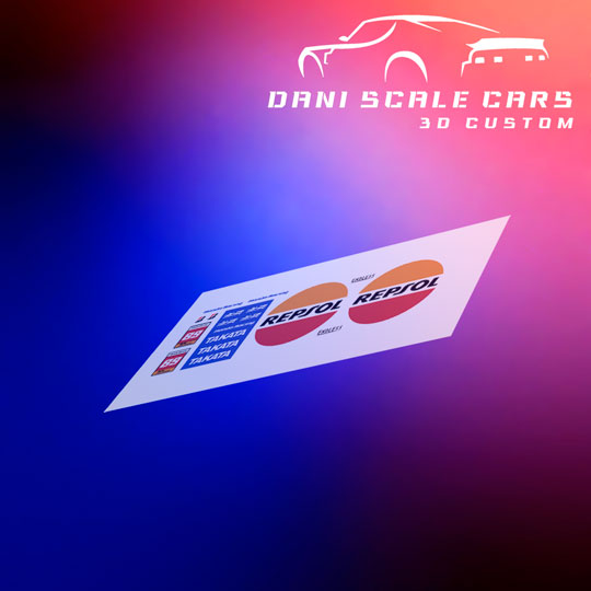 Decals Repsol 1/64 Hot Wheels