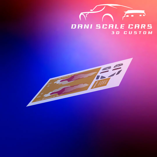 Decals Toyota Supra Fast and Furious 1/64 Hot Wheels