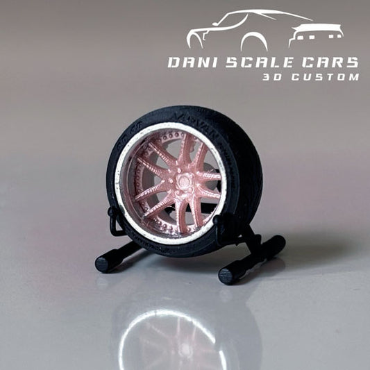 Ruedas 1/64 Work CR (varios colores y medidas) Hot Wheels