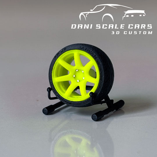 Ruedas 1/64 Work T7R (varios colores y medidas)