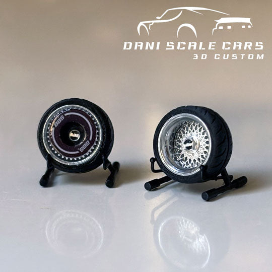 Ruedas 1/64 BBS E50 con turbofan 8 (varios colores y medidas)