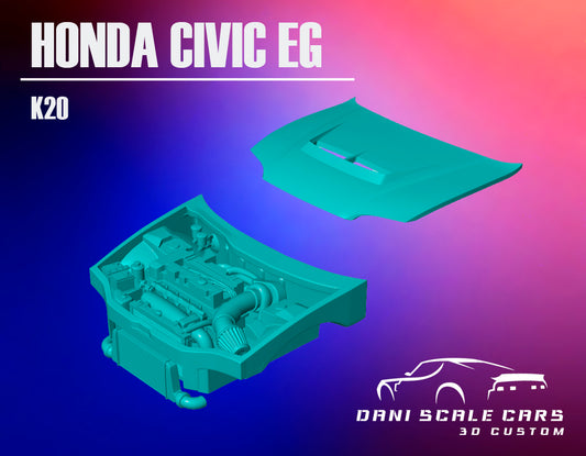 Set motor Honda Civic EG Hot Wheels 1/64