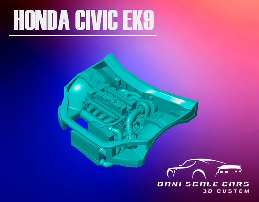 Set motor Honda Civic EK9 Hot Wheels 1/64