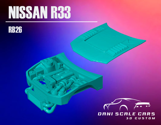 Nissan Skyline R33 RB26 Hot Wheels 1/64