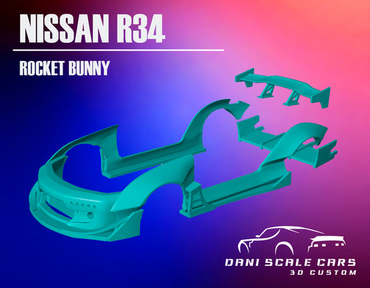 Nissan Skyline R34 Bodykit Hot Wheels Rocket Bunny