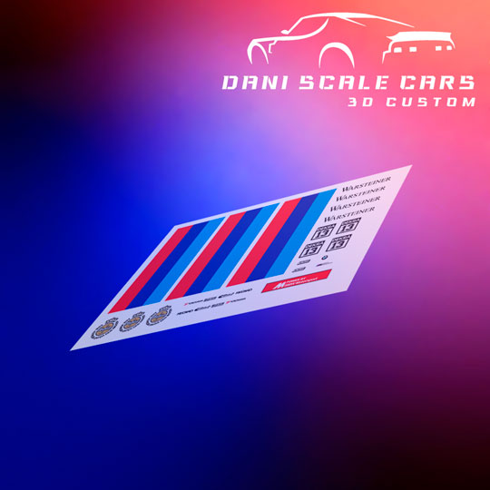 Decals BMW M 1/64 Hot Wheels