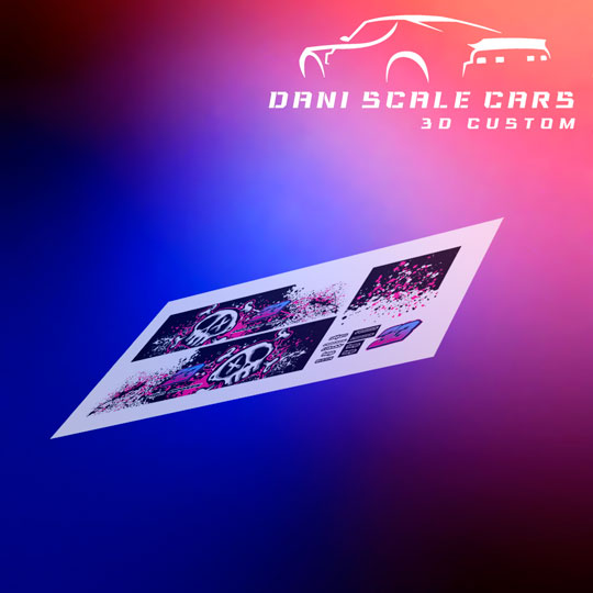Decals Drift Calavera 1/64 Hot Wheels