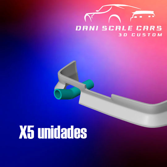 Tubos de escape 1/64 Hot Wheels M3