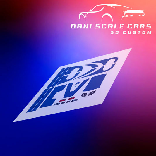 Decals BMW M3 Most Wanted 1/64 Hot Wheels