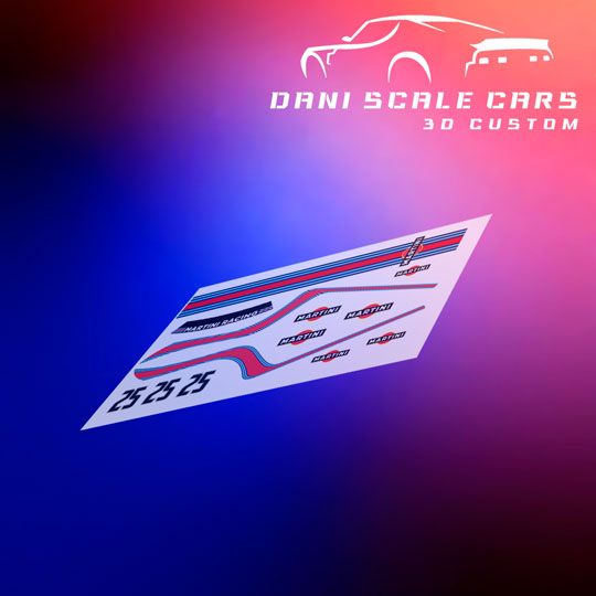Decals Martini 1/64 Hot Wheels