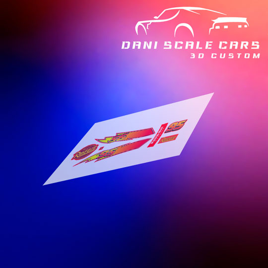 Decals Rayo McQueen 1/64 Hot Wheels