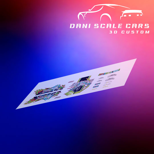 Decals Itasha Miku 1 1/64 Hot Wheels