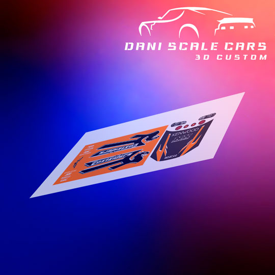 Decals Nissan Skyline R34 Need For Speed Underground 1/64 Hot Wheels