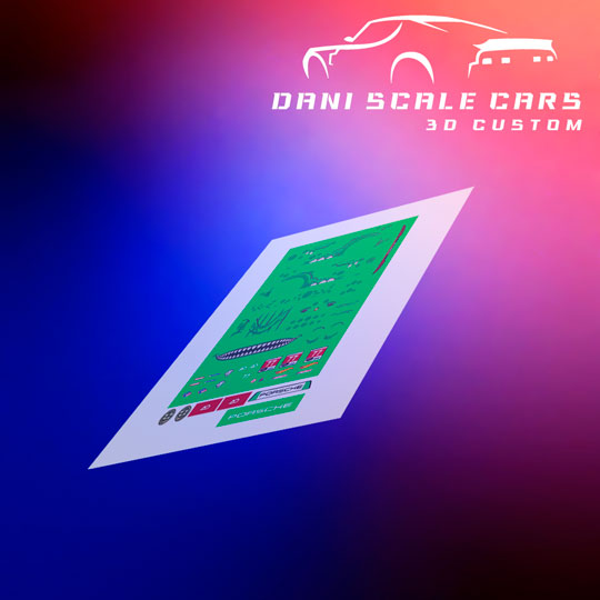 Decals Porsche Rexy  1/64 Hot Wheels
