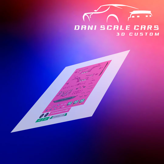Decals Porsche Roxy  1/64 Hot Wheels