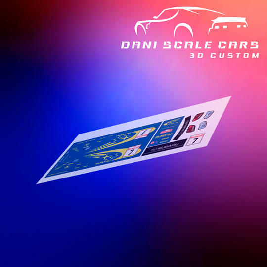 Decals Subaru Impreza Montecarlo 1/64 Hot Wheels